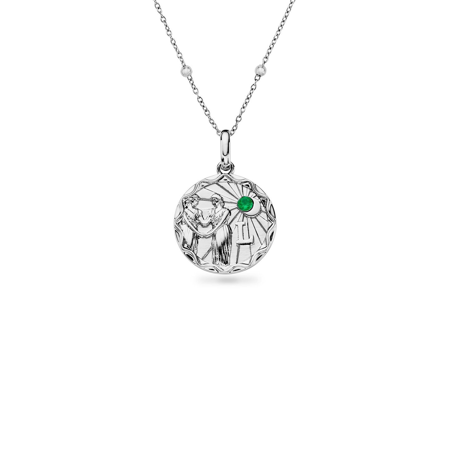Layering Sphere Chain Necklace (Silver)