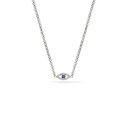 Custom Evil Eye Necklace (Silver)