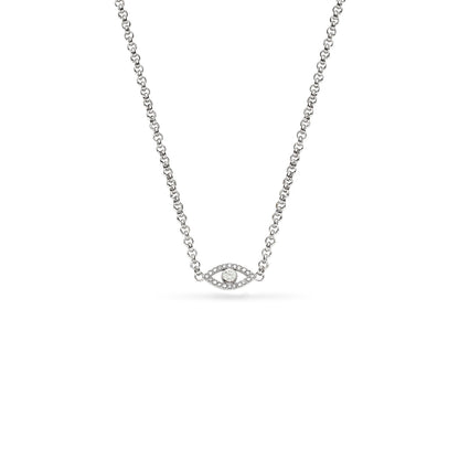 Custom Evil Eye Necklace (Silver)