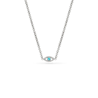 Custom Evil Eye Necklace (Silver)