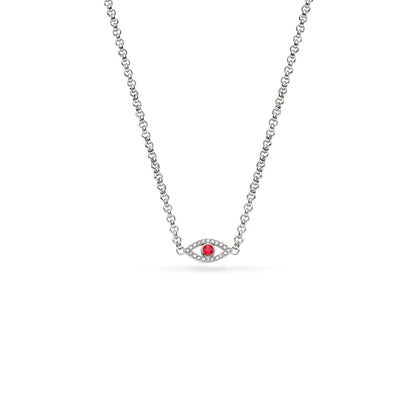 Custom Evil Eye Necklace (Silver)