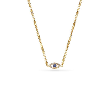 Custom Evil Eye Necklace (Gold)