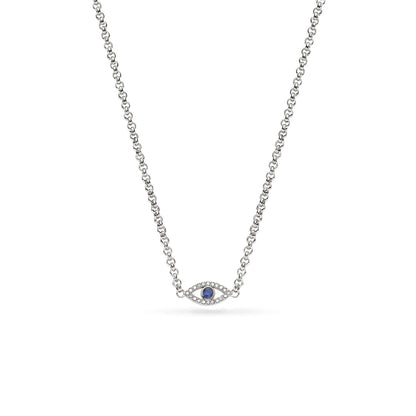 Custom Evil Eye Necklace (Silver)