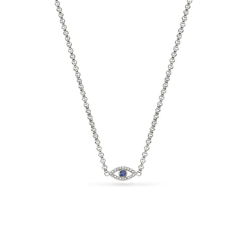 Custom Evil Eye Necklace (Silver)