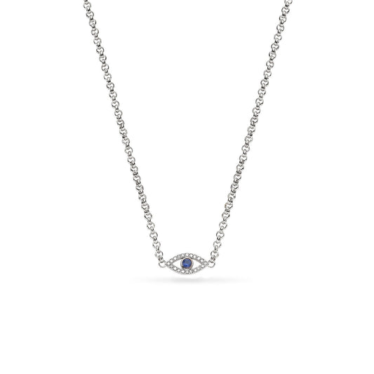 Custom Evil Eye Necklace (Silver)