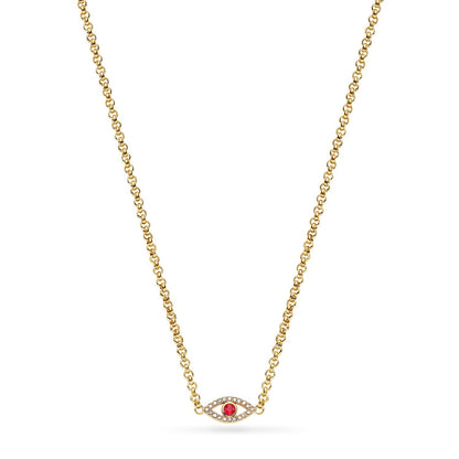 Custom Evil Eye Necklace (Gold)