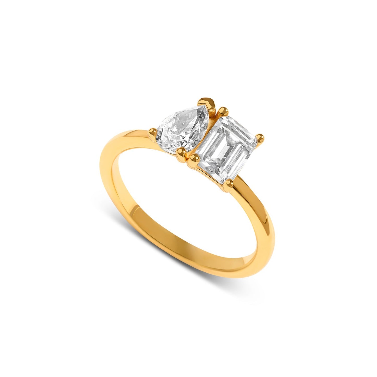 Custom Toi Et Moi Birthstone Legacy Ring (Gold)
