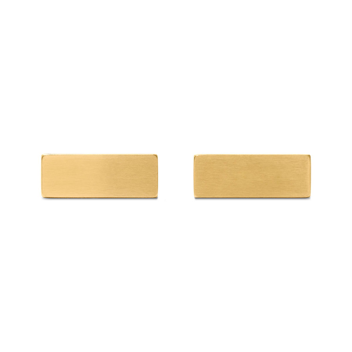 Knife Edge Rectangular Engravable Cufflinks (Gold)