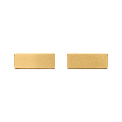 Knife Edge Rectangular Engravable Cufflinks (Gold)