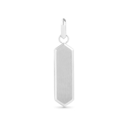 Intersection Engravable Tag Pendant (Silver)
