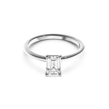 Birthstone Emerald Cut Legacy Ring 1ct (Silver)