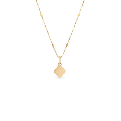 Mother of Pearl Clover Necklace (Gold)