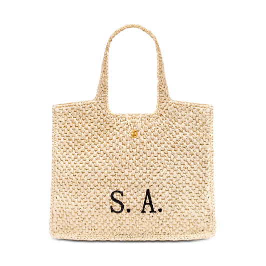 Personalised Raffia Bag - Test