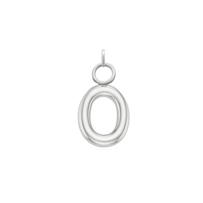Mini Molten Initial Charm (Silver)