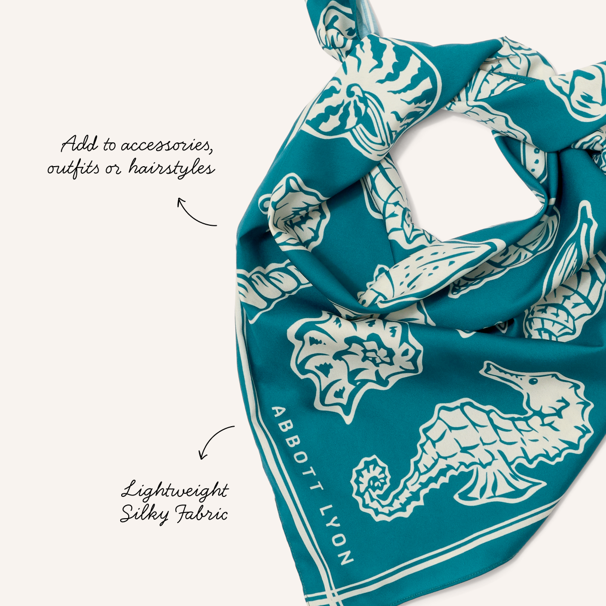 Ocean Icon Scarf (Teal)