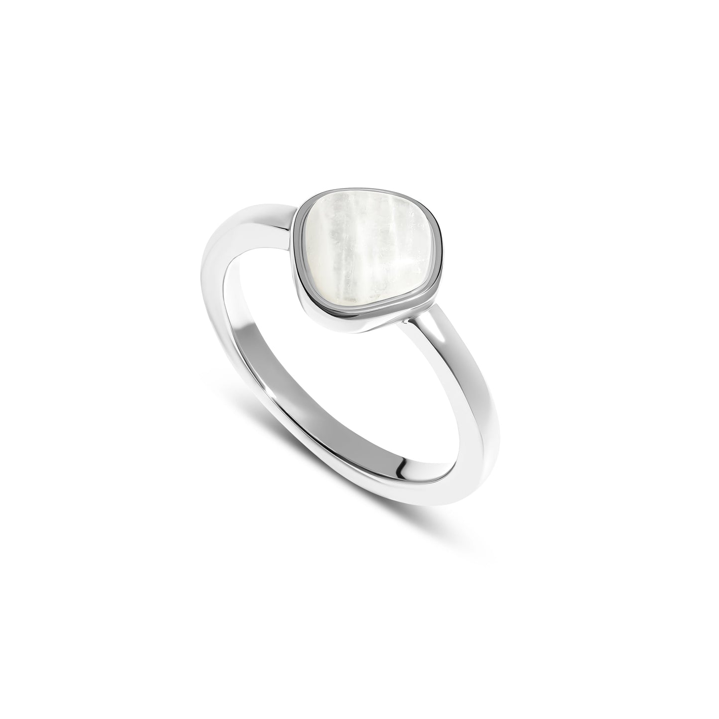 Mother of Pearl Molten Ring (Silver)