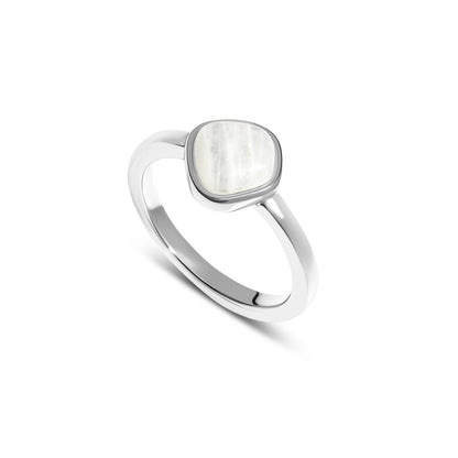 Mother of Pearl Molten Ring (Silver)