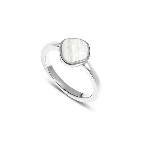 Mother of Pearl Molten Ring (Silver)