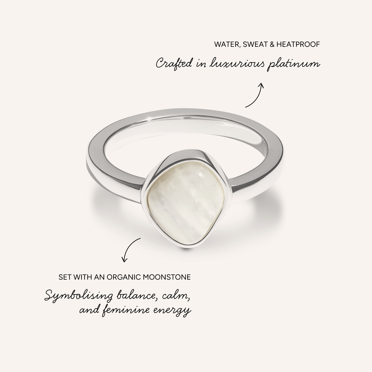 Mother of Pearl Molten Ring (Silver)