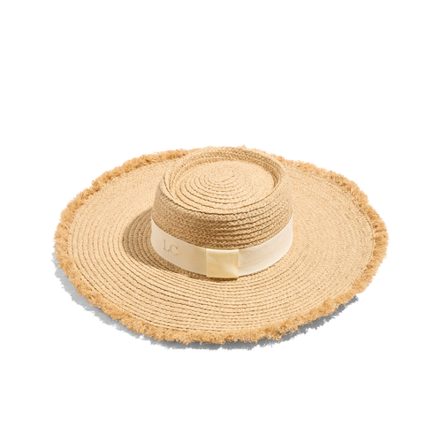 Oversized Frayed Edge Hat (Natural)