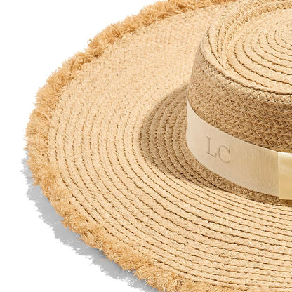 Oversized Frayed Edge Hat (Natural)