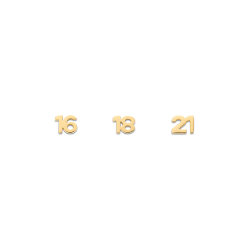 Made Mine Charms - Celebration Number Charms (Gold)