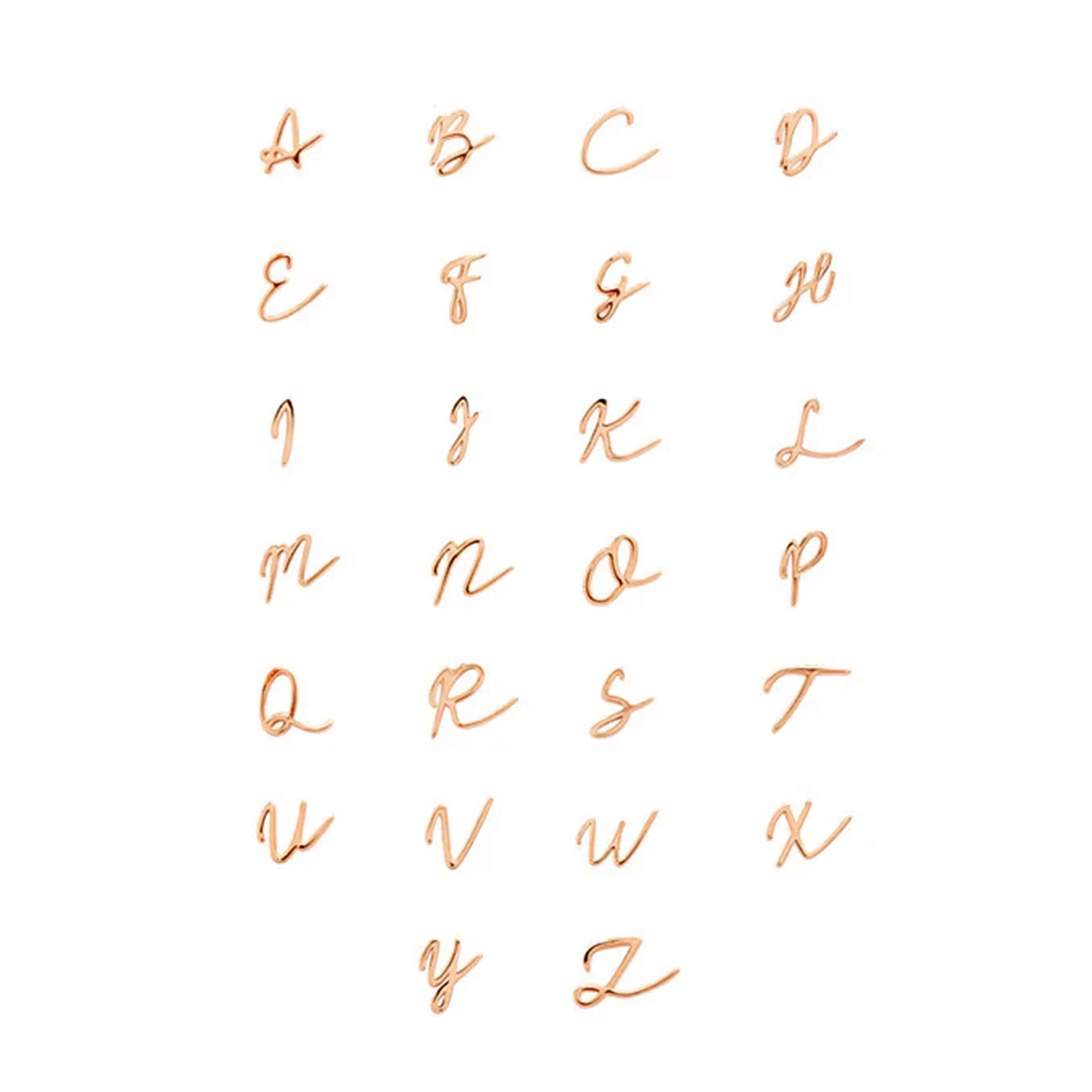 Made Mine Charms - Script Initial Charms (Rose Gold)