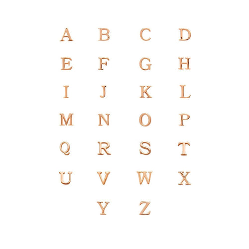 Made Mine Charms - Didot Initial Charm (Rose Gold)