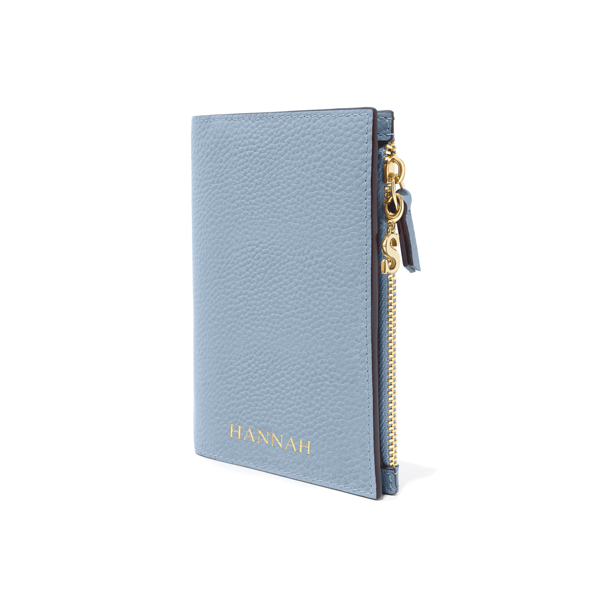 Leather Passport Holder (Powder Blue)