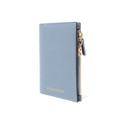 Leather Passport Holder (Powder Blue)