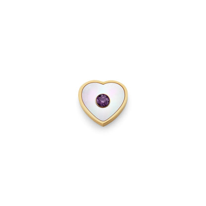 Pearl Heart Charms (Gold) - Initials