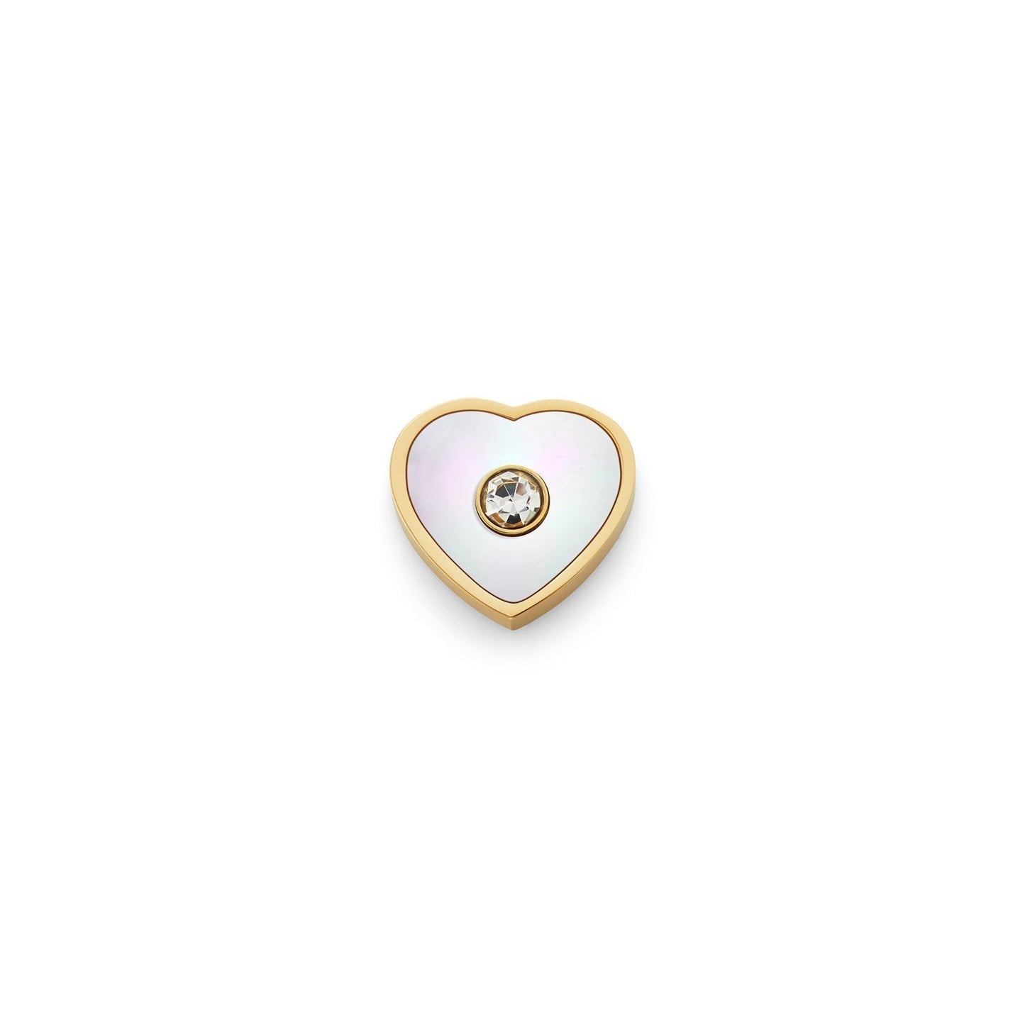 Pearl Heart Charms (Gold) - Initials