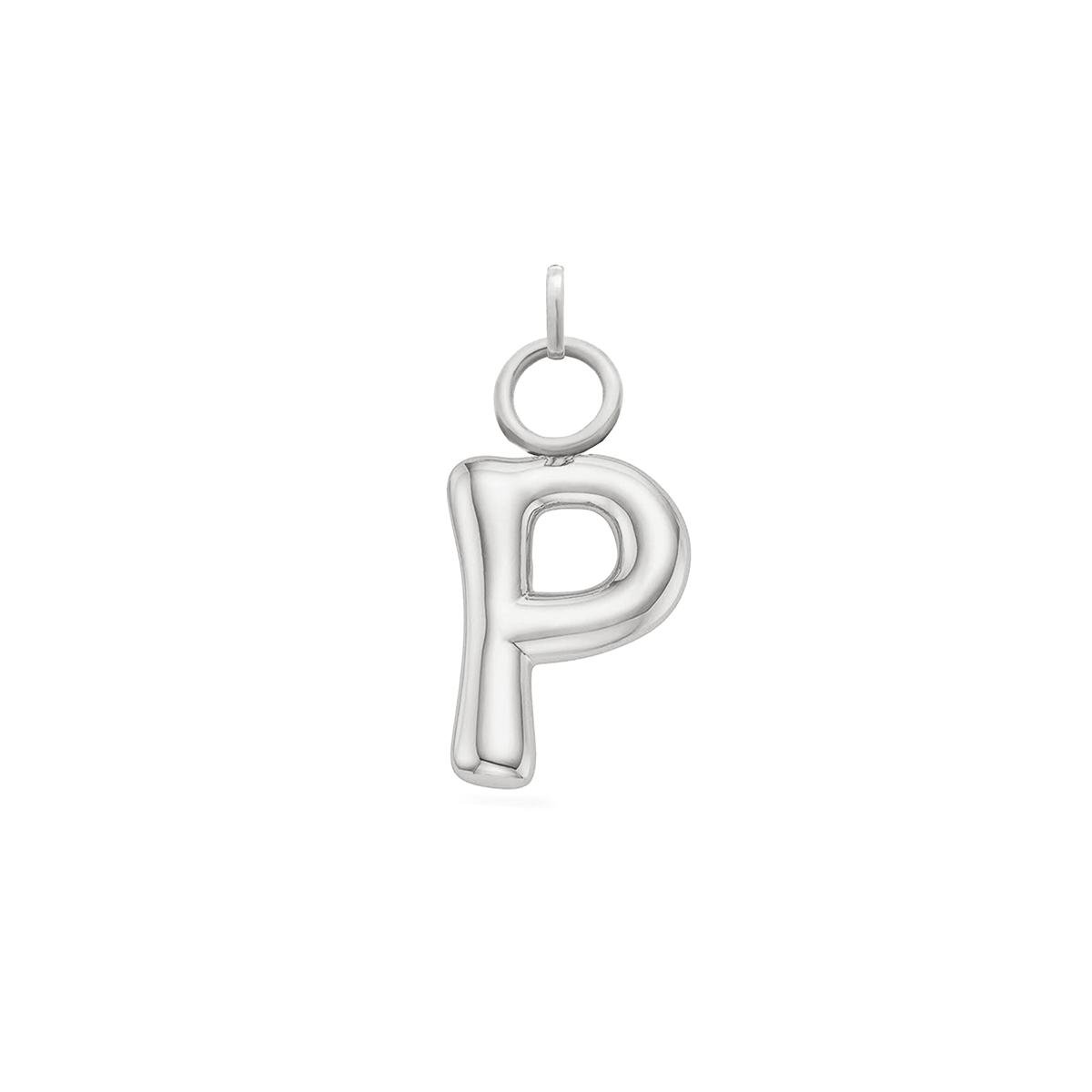 Mini Molten Initial Charm (Silver)