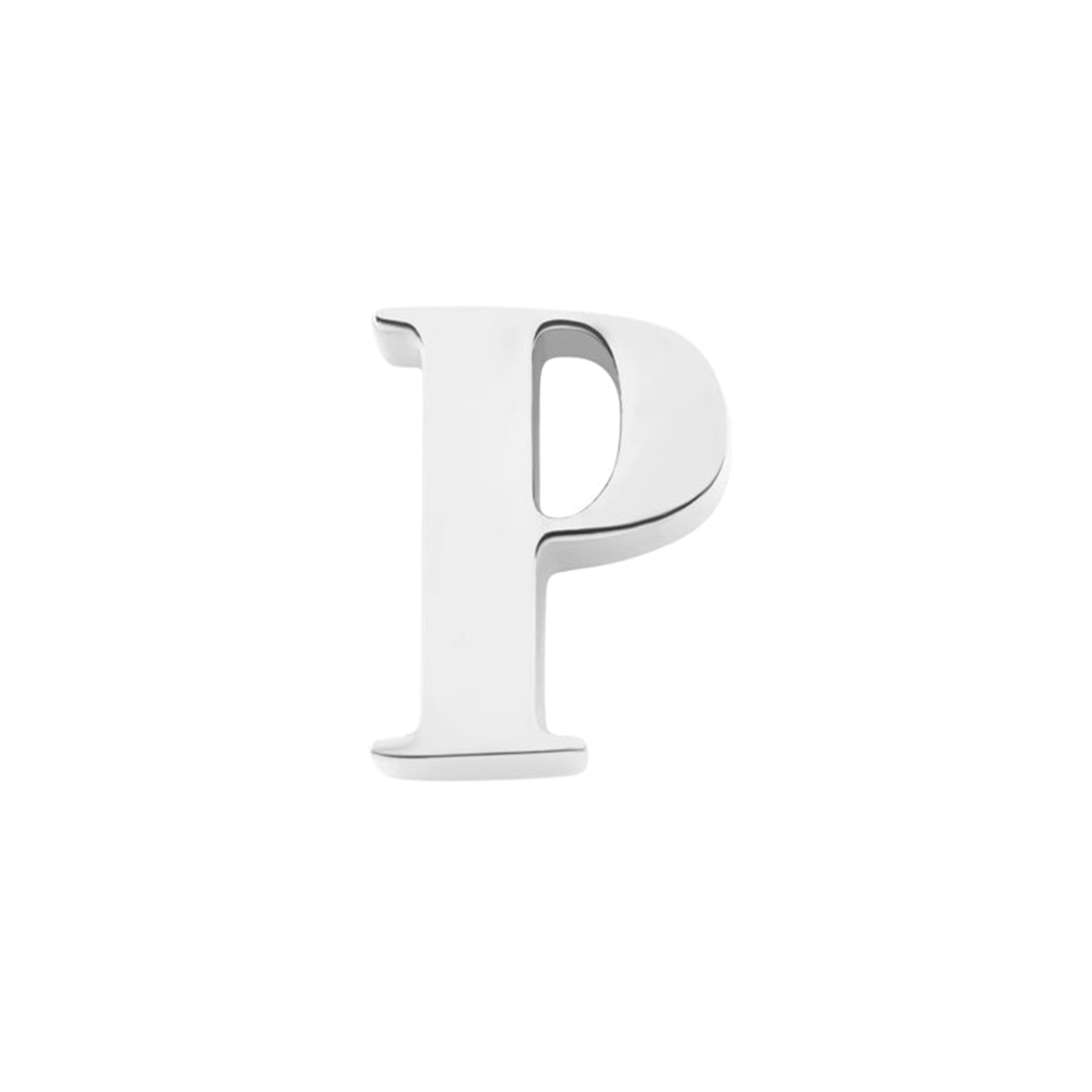 Initial Necklace Charm (Silver)