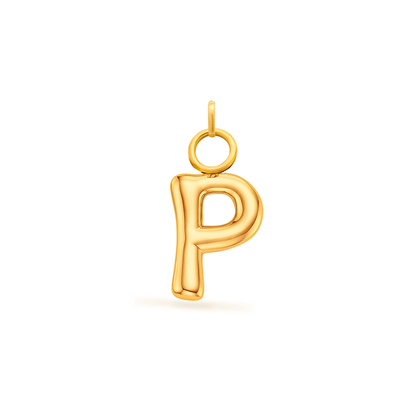 Mini Molten Initial Charm (Gold)