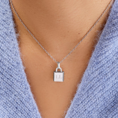Padlock Necklace (Silver)