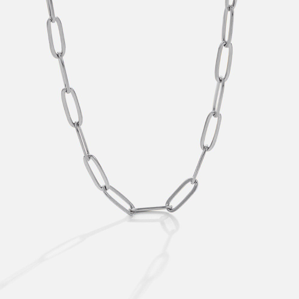 Paperclip Silver Necklace