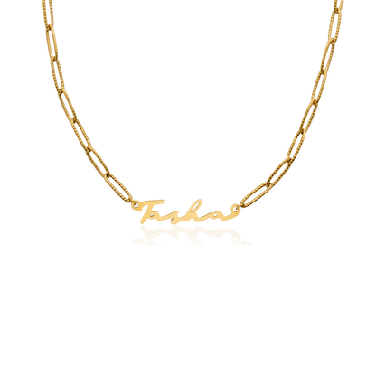 Signature Name Necklace - Gold