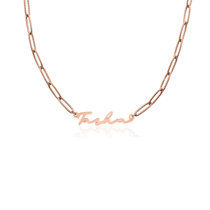 Signature Name Necklace (Rose Gold)