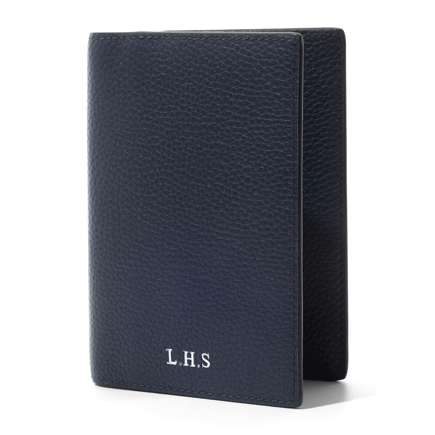 Leather Passport Holder (Navy)