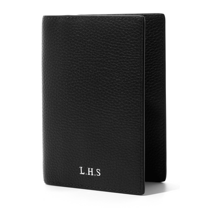 Leather Passport Holder (Black)