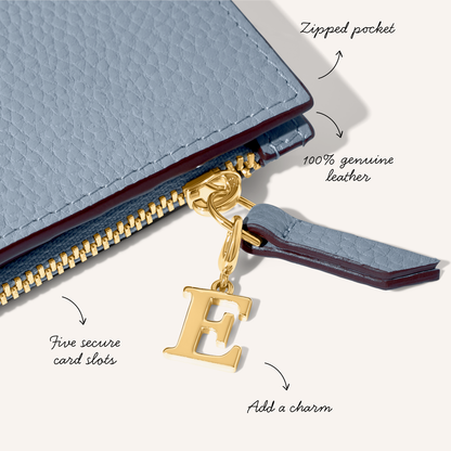 Leather Passport Holder (Powder Blue)