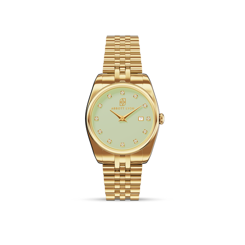 Mint Green Belgravia 30 Watch (Gold)