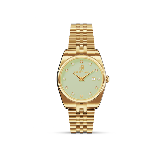 Mint Green Belgravia 30 Watch (Gold)