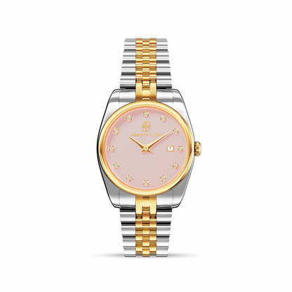 Pastel Pink Belgravia 30 Watch (Two Tone)