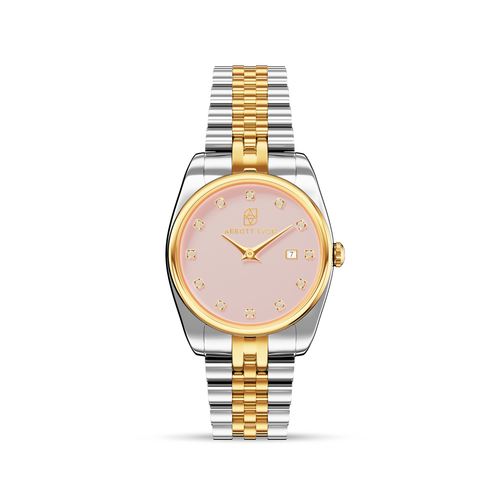 Pastel Pink Belgravia 30 Watch (Two Tone)