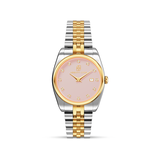 Pastel Pink Belgravia 30 Watch (Two Tone)