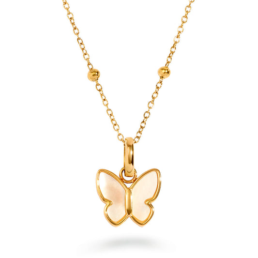 Pearl Butterfly Necklace (Gold)