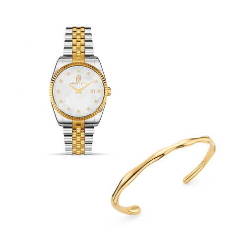 Pearl Belgravia & Bangle Set (Gold)