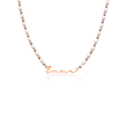 Signature Name Necklace (Rose Gold)